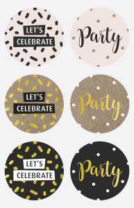 HEYDA Sticker Party rund 4 cm 4005329148392