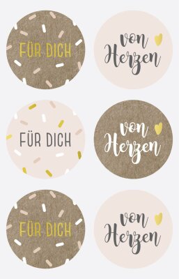 HEYDA Sticker für Dich rund 4 cm