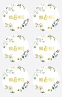 HEYDA Sticker Mr&Mrs rund 4 cm