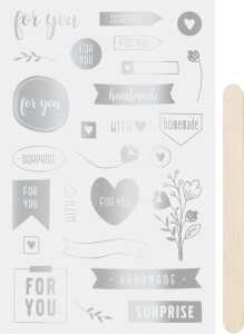 HEYDA Rubbelsticker For you silber