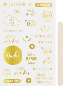 HEYDA Rubbelsticker Danke Thank you go