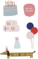 KNORR-PRANDELL Holz-Sticker Happy Birthday 12er