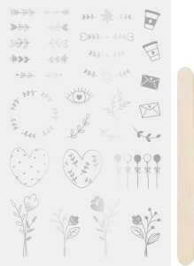 HEYDA Rubbelsticker Ornamente silber