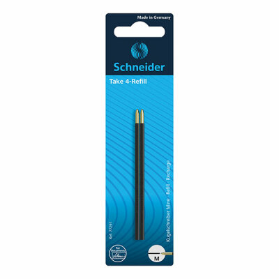 Schneider Kugelschreibermine Take 4-Refill M Blister 2 Stück schwarz