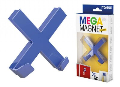 Dahle MEGA Magnet XL blau, 90 x 90 mm mit 2 Haken