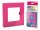 Dahle MEGA Magnet SQUARE XL pink, 75 x 75 mm mit Fotohalterung