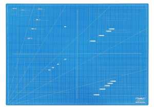 Dahle Selbstschließende Schneidematte A0 blau, schnittfester Kern, 90x120 cm