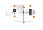 Durable Monitorhalter Tischklemme si für 1 Monitor und 1 Tablet