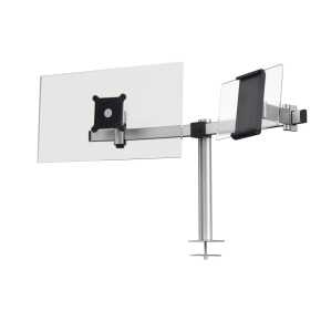 Durable Monitorhalter Tischdurchführun für 1 Monitor und 1 Tablet si