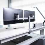Durable Monitorhalter Tischklemme si 780x445x190mm für 2 Monitore