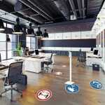 Durable Gebotsaufkleber Hände desinfizieren bl 43mm ablösbar