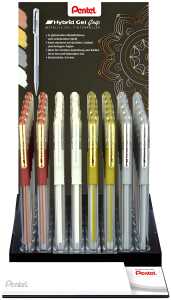 Pentel Geltintenroller Hybrid M Display 4016284343654