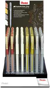 Pentel Geltintenroller Hybrid M Display