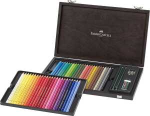 Faber Castell Farbstift Polychromos 3,8mm 48er Holzkoffer