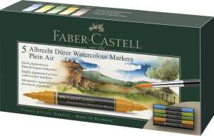 Faber Castell Aquarellmarker A.Dürer 0,8mm PleinAi 5er Etui