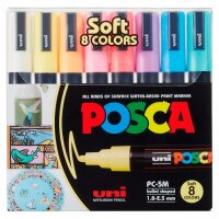 POSCA Marker UNI PC-5M 8er Etui Pastell