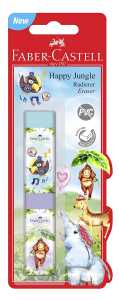 Faber Castell Radierer PVC-frei 41x18x12 mm Jungle 2er BK