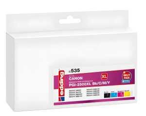 Edding Tintenpatrone EDD-535 ersetztCanon PGI-2500XLBk/C/M/Y