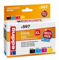 Edding Tintenpatrone EDD-597 ersetzt Epson T34XL Multipack 4