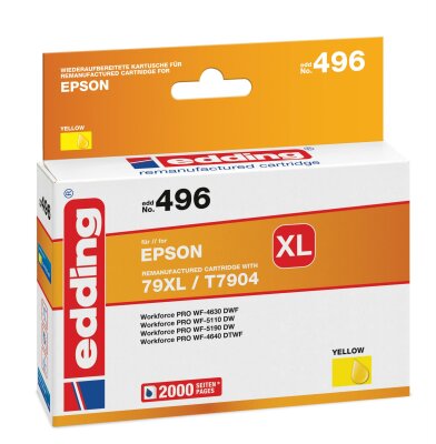 Edding Tintenpatrone EDD-496 ersetzt Epson T79XL (T7904)