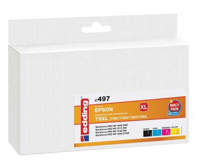 Edding Tintenpatrone EDD-497 ersetzt Epson T79XL Multipack 4