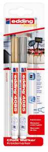 Edding Kreidemarker 4085 1-2 mm gold+silber 2er-Blister