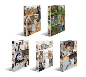 Sortiment Ringbuch A4 Karton 4D Tiere