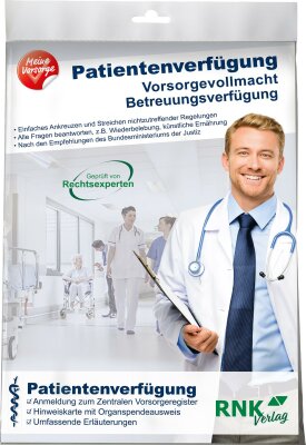 RNK Patientenverfügungen, A4, mit Betreuungsverfügung und Vorsorgevollmacht