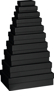 Geschenkkarton Uni schwarz 2553 7822 70 10tlg Flach