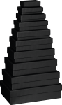 Geschenkkarton Uni schwarz 2553 7822 70 10tlg Flach