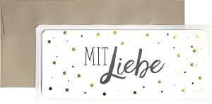 STEWO Geschenkkarte 11x23cm Adora schwarz