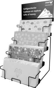 STEWO Geschenkkarten-Display klein schwarz