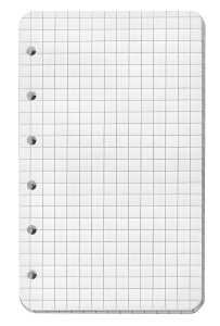 Veloflex Ringbucheinlage, DIN A7 50 Blatt Papier, kariert, weiß