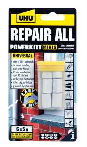 UHU Powerkit 2-Komponenten-Knetmassse 6x5g Blister