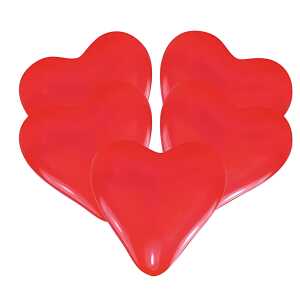 Luftballon Herz 5ST rot AMSCAN INT996562 mittel