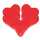 Luftballon Herz 5ST rot AMSCAN INT996562 mittel