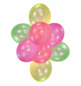 Luftballon Neon 10ST sort. 9901839 27,5cm