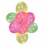 Luftballon Neon 10ST sort. 9901839 27,5cm