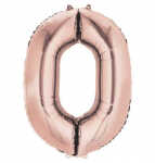 Folienballon Zahl 0 rose gold 3619001 / 9906275 86cm
