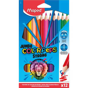 Farbstiftetui 12ST sortiert ColorPeps MAPED M863312 Strong Jumbo