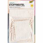 Stoffbeutel 6ST Punkte/Streifen FOLIA 64102 3...