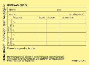 RNK Impfausweis - Impfnachweis DIN A7