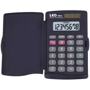 LEO Solar-Taschenrechner 094S, schwarz, 8-stellig, Hard-Cover