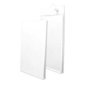 Faltentaschen C4, ohne Fenster, 20 mm-Falte, 120 g/qm, weiß, 100 Stück