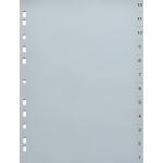 Zahlenregister - 12 - 1, PP, A4, 12 Blatt, grau