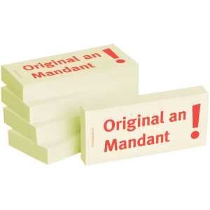 BIZSTIX Haftnotizen "Original an Mandant" - 75 x 35 mm, 5x 100 Blatt