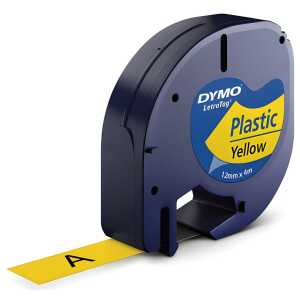 DYMO® Schriftbandkassette 12 mm x 4 m (B x L) gelb schwarz