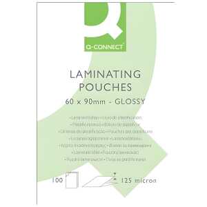 Q-Connect Folientasche - Business Card, 60 x 90mm, 125 mym, 100 Stück