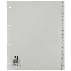 Register - A - Z, PP, mit Index, A4 Überbreite, 20 Blatt, grau