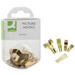 Q-Connect Bilderhaken - vermessingt, 20 Stück